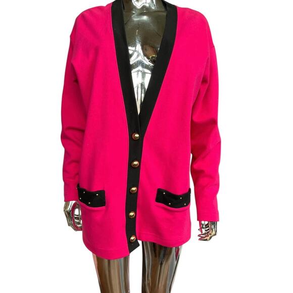 Vintage Pink|BLK Sweater Blazer - Picture 1 of 4